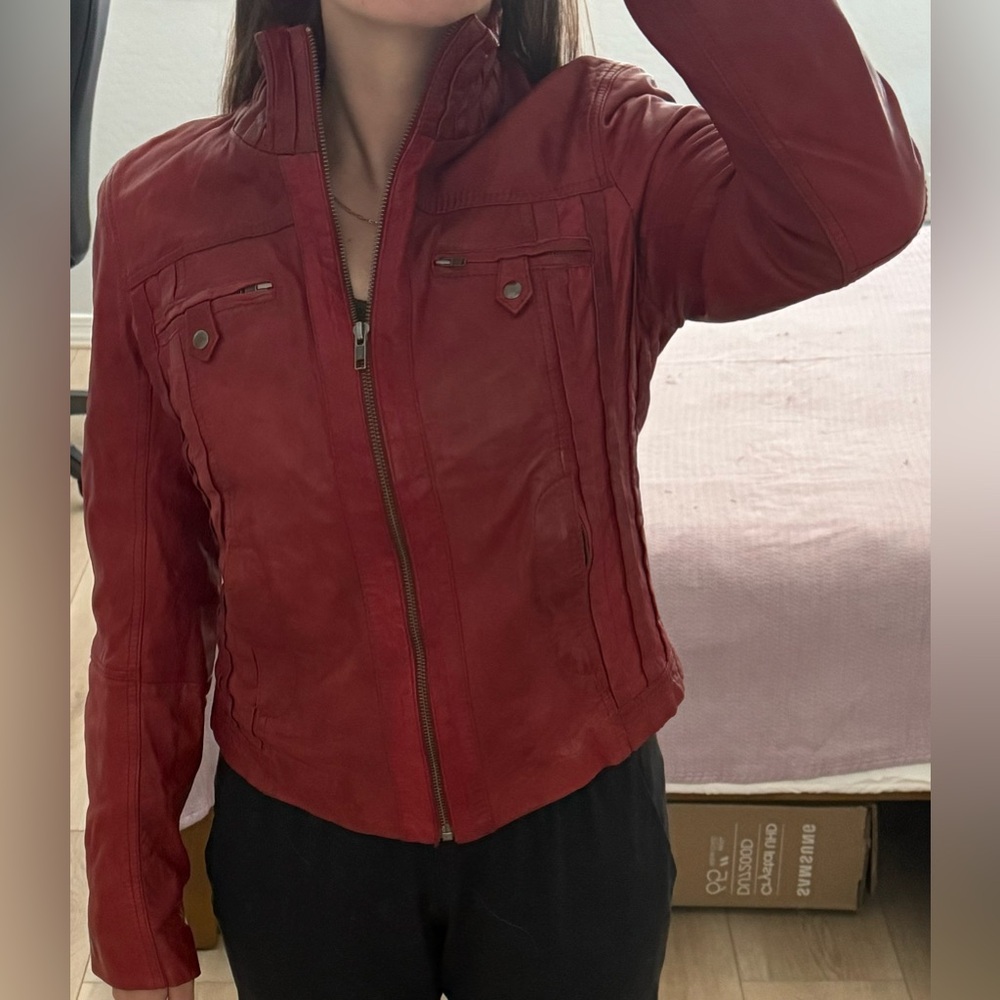 Red Leather Jacket - image 8